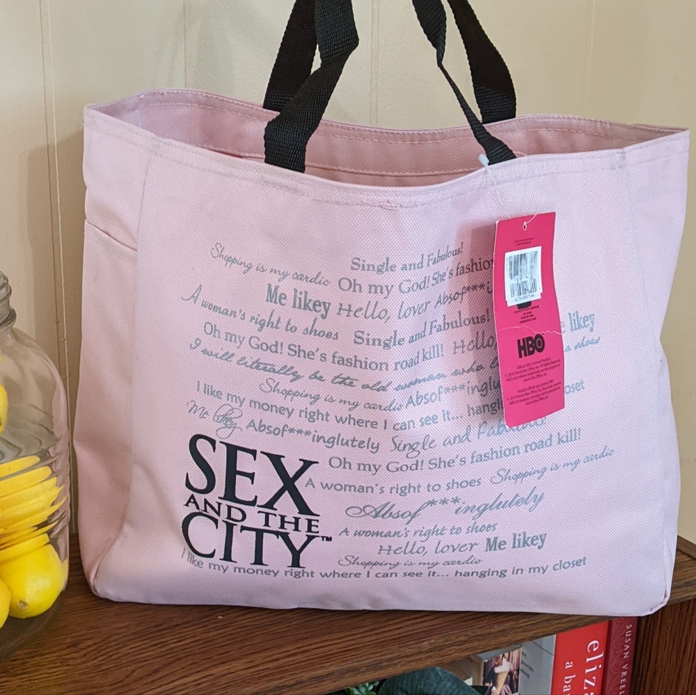 NWT! Pink Sex and the City Quote Shopper Tote